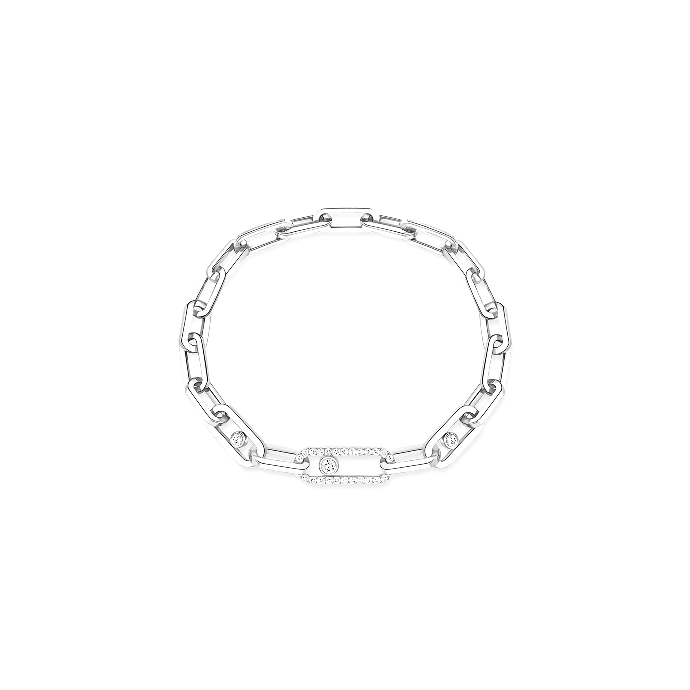 MESSIKA MOVE LINK 18K WHITE GOLD DIAMOND BRACELET 12577-YG